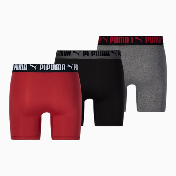 Men's Athletic Boxer Briefs [3 Pack], RED / BLACK, extralarge